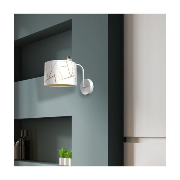 DEKORAT. STENSKA SVETILKA MILAGRO ZIGGY BELA 1XE27 MLP7561