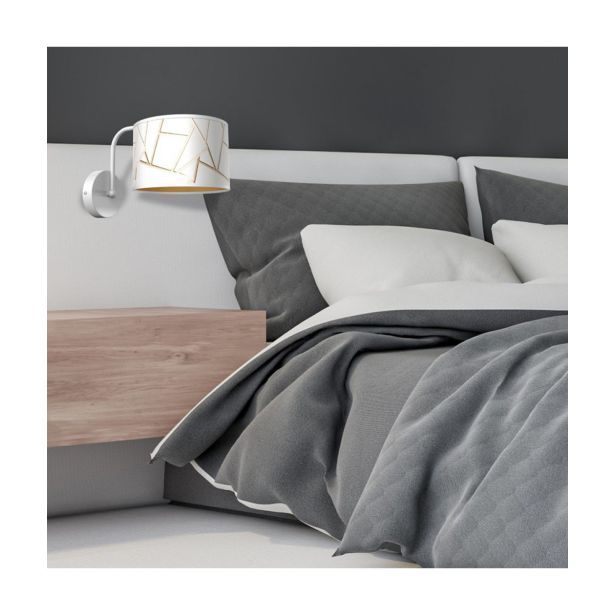 DEKORAT. STENSKA SVETILKA MILAGRO ZIGGY BELA 1XE27 MLP7561