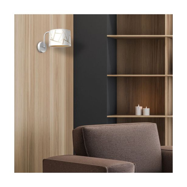 DEKORAT. STENSKA SVETILKA MILAGRO ZIGGY BELA 1XE27 MLP7561