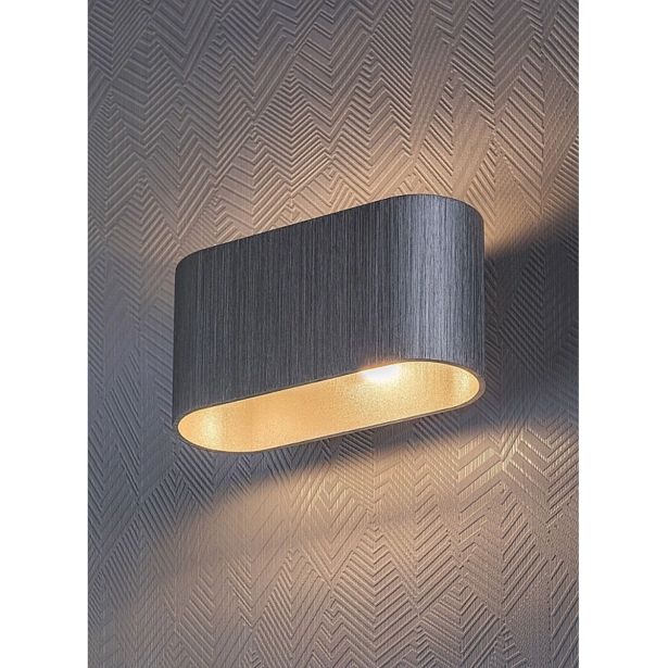 DEKORAT. STENSKA SVETILKA RABALUX KAUNAS 1XG9 OVAL ALU