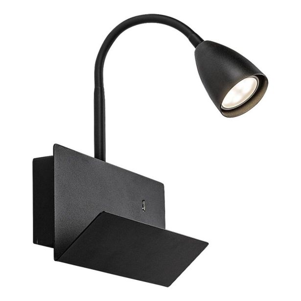 DEKORAT. STENSKA SVETILKA RABALUX TACITO GU10 1X25W ČRNA