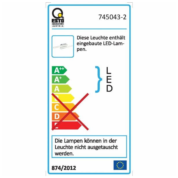 DEKORAT. STENSKA SVETILKA ESTO SPARK 2X5W SMD LED