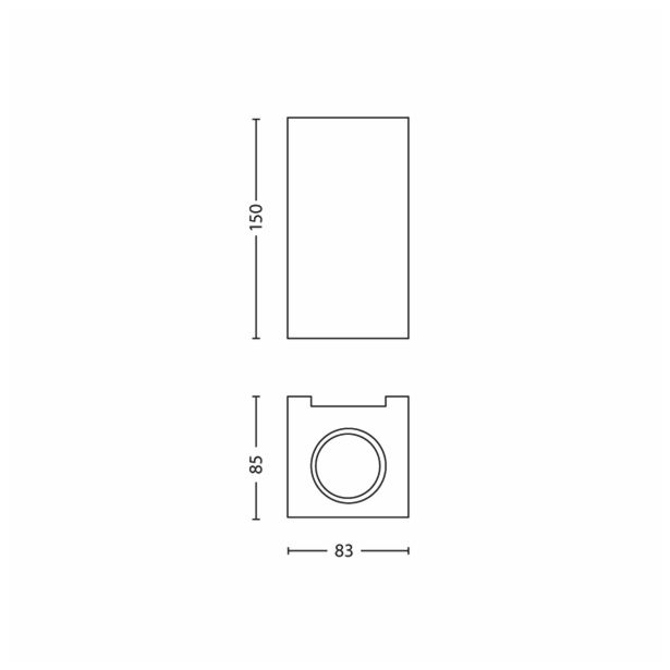 DEKORAT. STENSKA SVETILKA PHILIPS GABARDINE 2X50W GU10 33012/17/16 NIKELJ