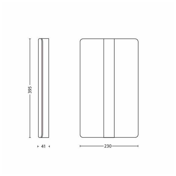DEKORAT. STENSKA SVETILKA PHILIPS LOVE STENSKA SVETILKA ALUMINIJ 2X8W G5 EEL-A
