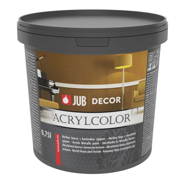 DEKORATIVNA BARVA JUB DECOR ACRYLCOLOR ZLATI 5001 0.75 L