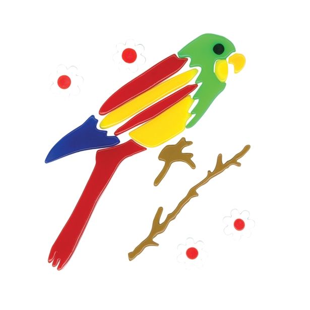 DEKORATIVNA NALEPKA STEUBER MAGIC GEL PAPAGAJ SREDNJI