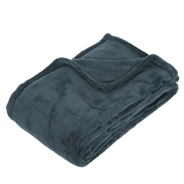 DEKORATIVNA ODEJA ATMOSPHERE 180X130 CM, MODRA, MIKROPLUSH
