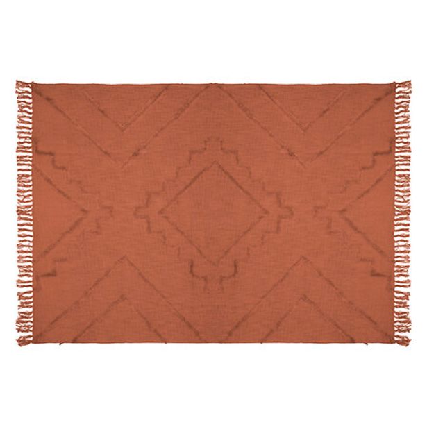 DEKORATIVNA ODEJA ATMOSPHERE INCA 130X180 BOMBAŽNA TERAKOTA