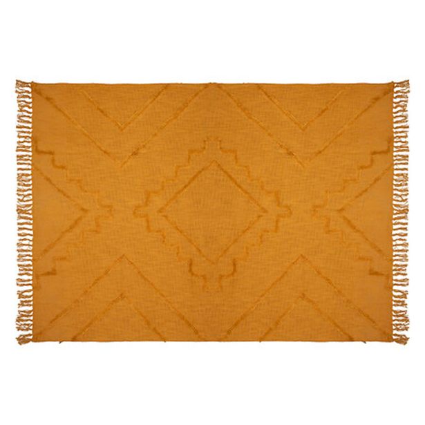 DEKORATIVNA ODEJA ATMOSPHERE INCA 180X130CM BOMBAŽNO OKER