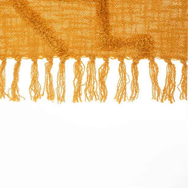 DEKORATIVNA ODEJA ATMOSPHERE INCA 180X130CM BOMBAŽNO OKER