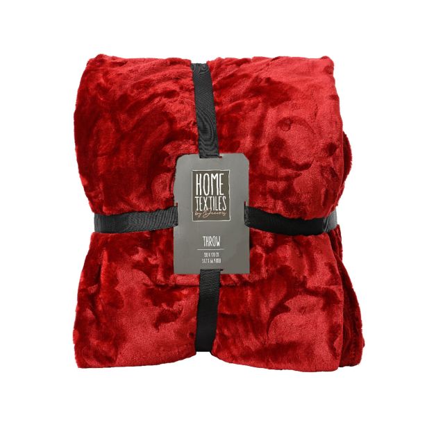 DEKORATIVNA ODEJA DECORIS RDEČA NOVOLETNA 130X170 CM