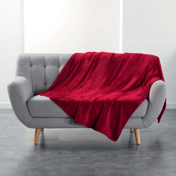 DEKORATIVNA ODEJA DOUCEUR D'INTÉRIEUR FLANEL 180X220 FLANOU KARMIN RDEČA