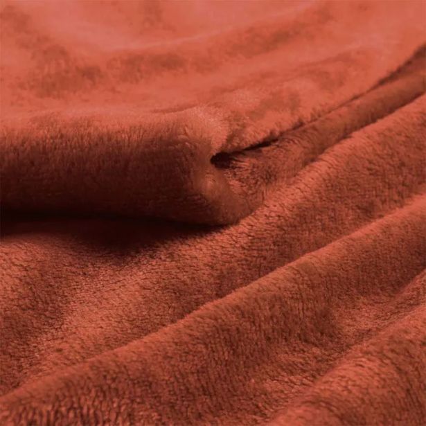 DEKORATIVNA ODEJA DOUCEUR D'INTÉRIEUR FLANELA 180X220 FLANOU TERRACOTTA ORANŽNA