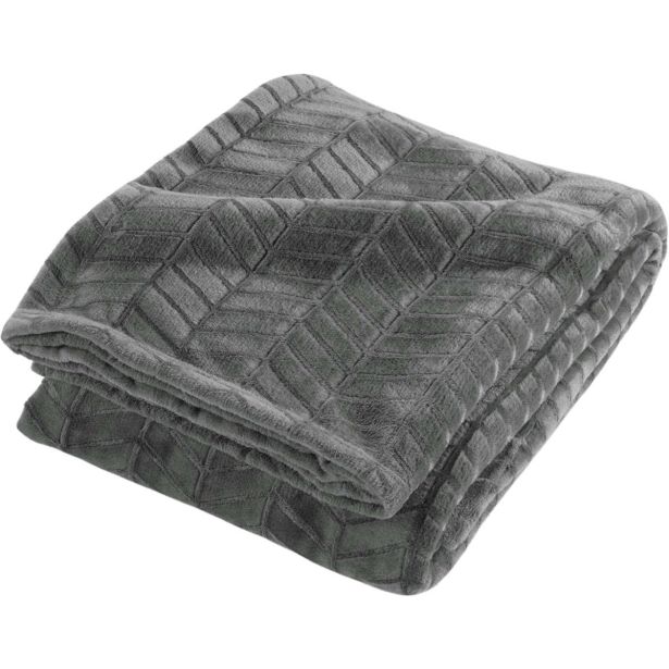 DEKORATIVNA ODEJA DOUCEUR D'INTÉRIEUR FLANELA 180X220 Z VZROCEM ARYA SIVA