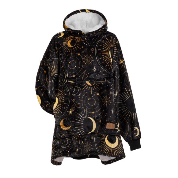 DEKORATIVNA ODEJA SVILANIT HOODIE ODRASLI GALAXY&NOGAVICE