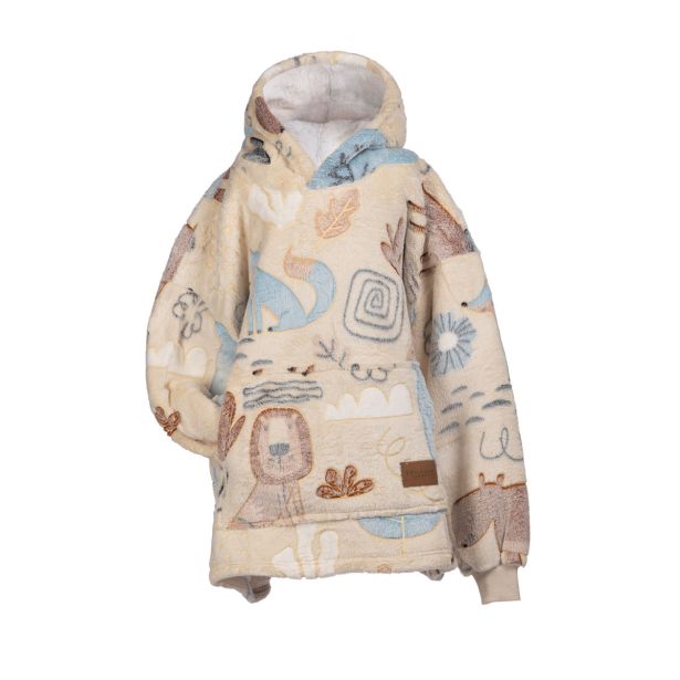 DEKORATIVNA ODEJA SVILANIT HOODIE OTROŠKI ANIMAL NEON&NOGAVICE