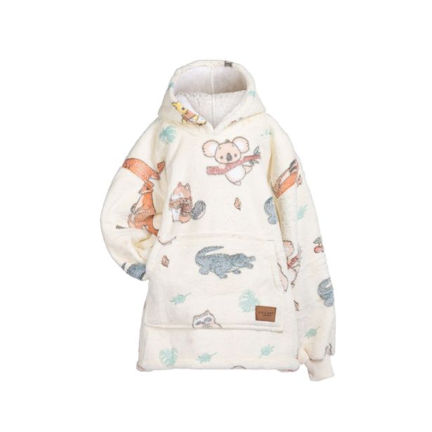 DEKORATIVNA ODEJA SVILANIT HOODIE OTROŠKI SAFARI NEON &NOGAVICE