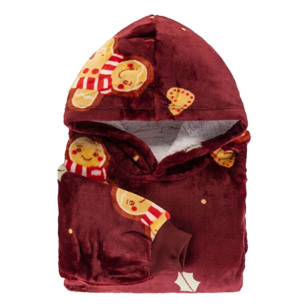 DEKORATIVNA ODEJA SVILANIT HOODIE OTROŠKI XMAS COOKIE&NOGAVICE