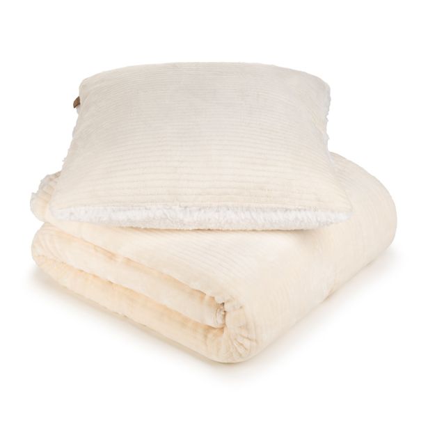 DEKORATIVNA ODEJA SVILANIT IN VZGLAVNIK HUG,CREAM