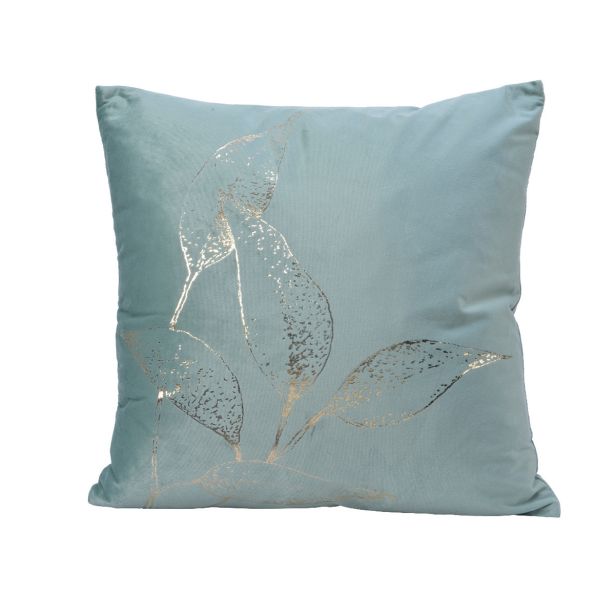 OKRASNI VZGLAVNIK DEKORATIVNA, ZLATI LISTI 45X45 CM, LILA ALI ZELENA