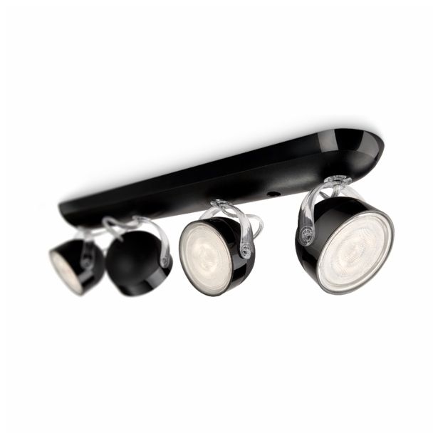 DEKORATIVNI LED REFLEKTOR PHILIPS DYNA 4X3W LED 53234/30/16 ČRNA
