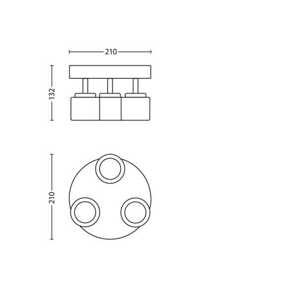DEKORATIVNI LED REFLEKTOR PHILIPS FREMONT 3X4W LED 53333/17/16 NIKELJ