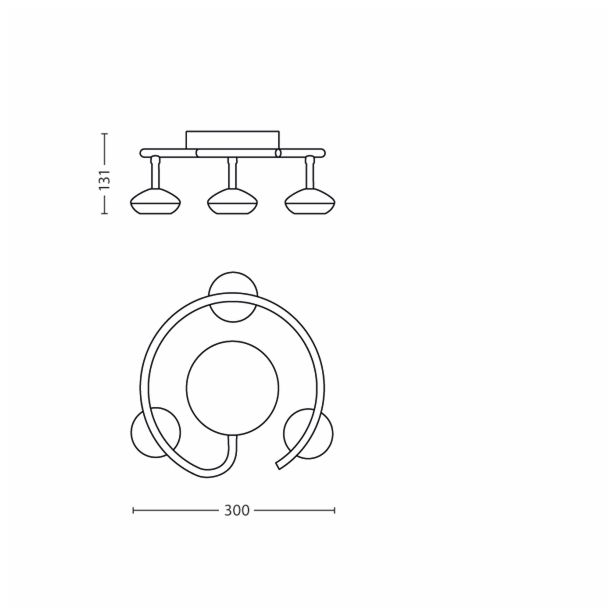 DEKORATIVNI LED REFLEKTOR PHILIPS SEPIA 3X3W LED 57179/31/16 BELA