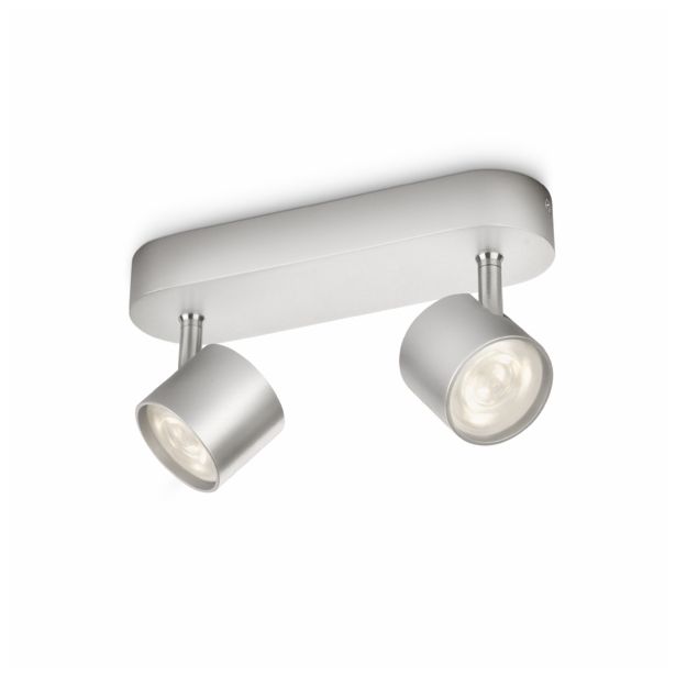 DEKORATIVNI LED REFLEKTOR PHILIPS STAR 2X3W LED 56242/48/16 ALUMINIJ