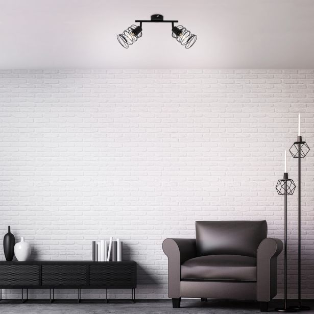 DEKORATIVNI REFLEKTOR BRILONER BLACK SPIRAL 2XE14