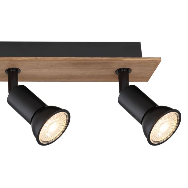 DEKORATIVNI REFLEKTOR DREW 4XGU10 LES / ČRN