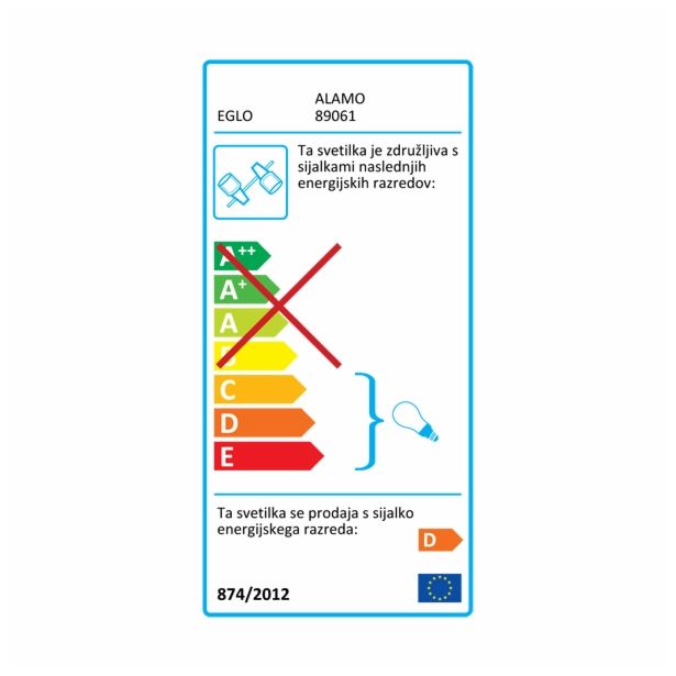 DEKORATIVNI REFLEKTOR EGLO 89061 ALAMO G9-ECO