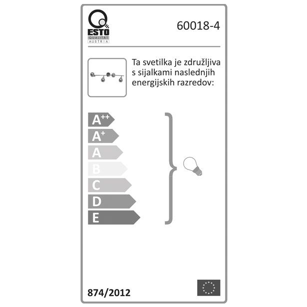 DEKORATIVNI REFLEKTOR ESTO JARON 4X40W E14