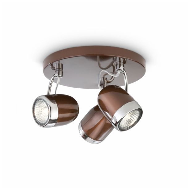 DEKORATIVNI REFLEKTOR PHILIPS BALSA 3X35W GU10 56483/43/16 RJAVA