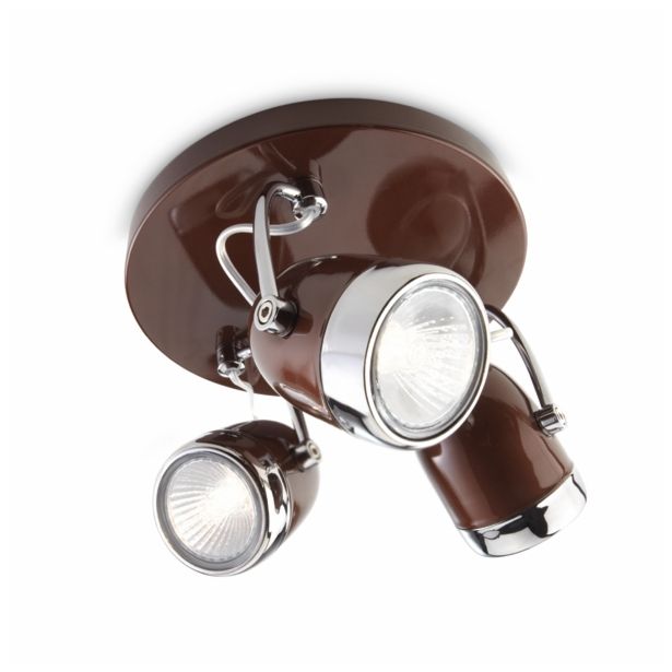 DEKORATIVNI REFLEKTOR PHILIPS BALSA 3X35W GU10 56483/43/16 RJAVA