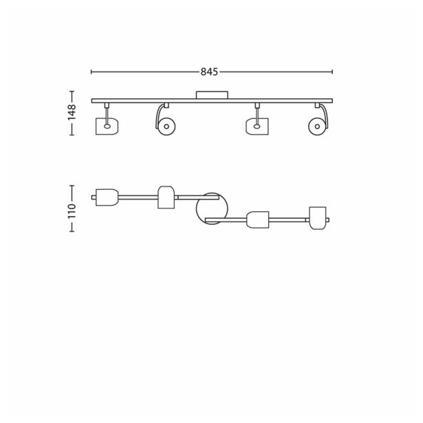 DEKORATIVNI REFLEKTOR PHILIPS BALSA 4X35W GU10 56484/31/16 BELA
