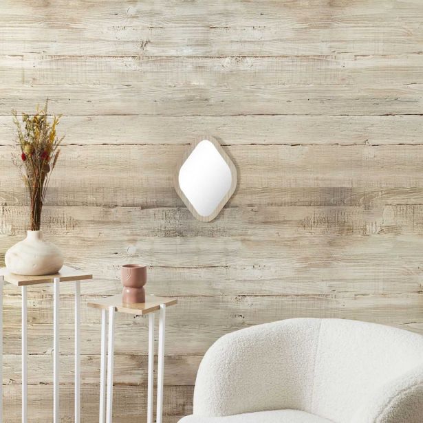 DEKORATIVNO OGLEDALO HOME DECO OGLEDALO ROMB NA LESENEM OKVIRJU 25X34 CM