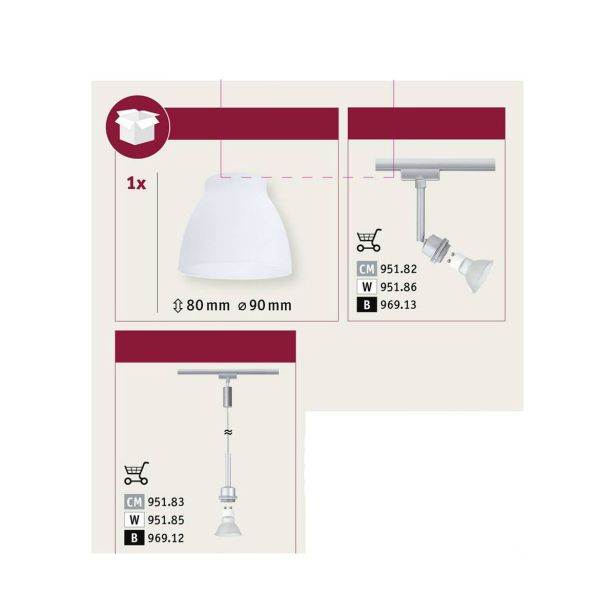 DEL ZA SVETILKO DECOSYSTEMS SHADE WOLBI MAX.50W STEKLO BELO