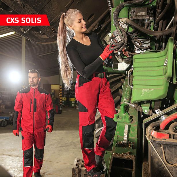 DELOVNA JAKNA CXS SOLIS FLEX 48 RDEČE/ČRNA
