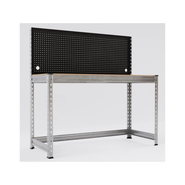 DELOVNA MIZA AR SHELVING PRO S PERFORIRANO STENO 150X150X60 POCINKANA