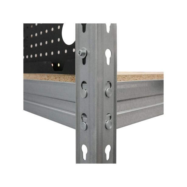 DELOVNA MIZA AR SHELVING PRO S PERFORIRANO STENO 150X150X60 POCINKANA