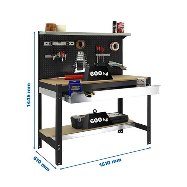 DELOVNA MIZA SIMONRACK SIMONWORK BT3 BOX 1500 1445X1510X610 CM 600 KG
