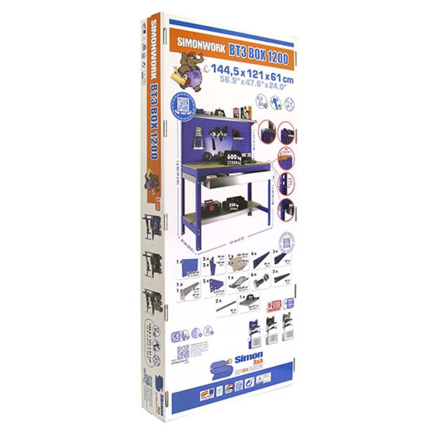 DELOVNA MIZA SIMONRACK SIMONWORK BT3 BOX 1500 1445X1510X610 CM 600 KG