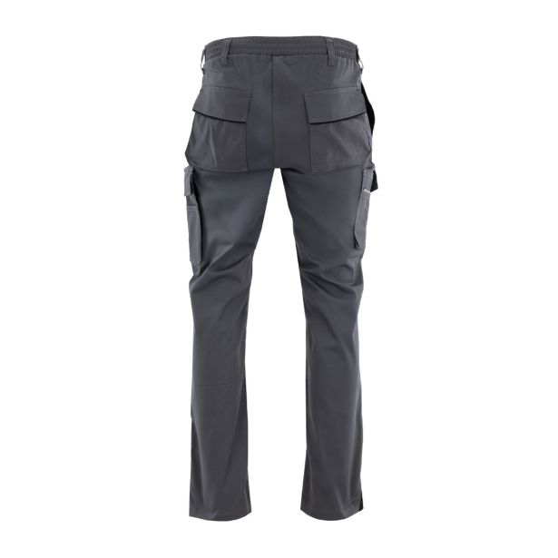 DELOVNE HLAČE SARA KING FLEX DO PASU 48 SIVA / ČRNA