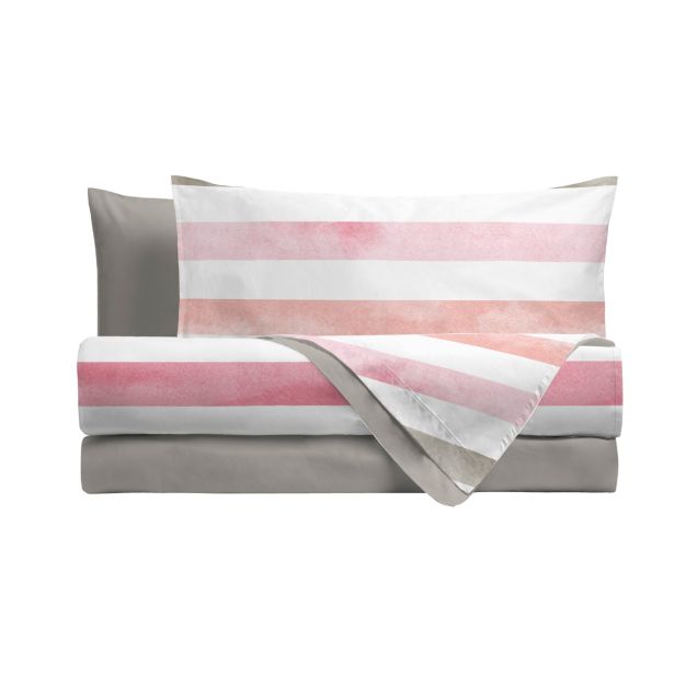 POSTELJNINA AMO LA CASA DEMETRA 140X200/60X80 CM KORAL ROZA