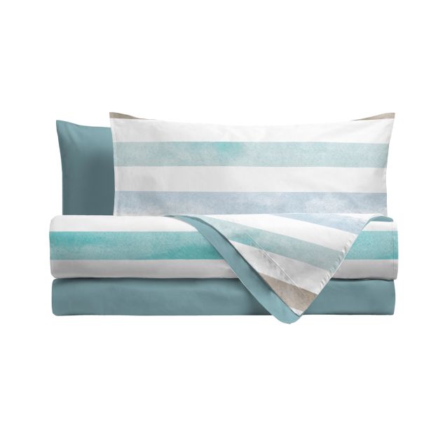 POSTELJNINA AMO LA CASA DEMETRA 140X200/60X80 CM SVETLO MODRA