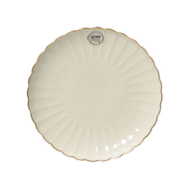 DESERTNI KROŽNIK DECORIS 20.3 CM Z ZLATIM ROBOM