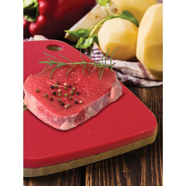 DESKA KAPIMEX 25X18X1.7 CM IZ BAMBUSA IN PLASTIKE RDEČA