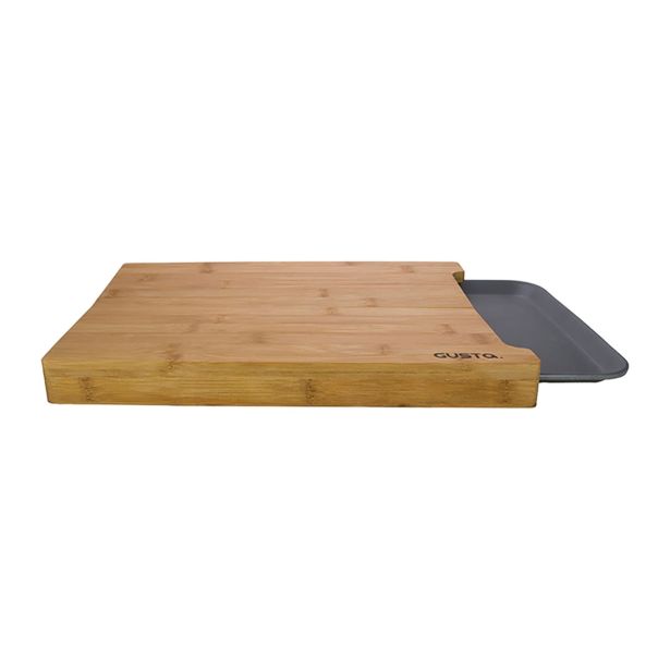 DESKA KAPIMEX 38X26X3.5 CM IZ BAMBUSA Z IZVLEČNIM PREDALOM