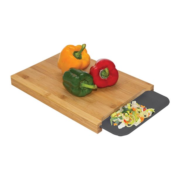 DESKA KAPIMEX 38X26X3.5 CM IZ BAMBUSA Z IZVLEČNIM PREDALOM