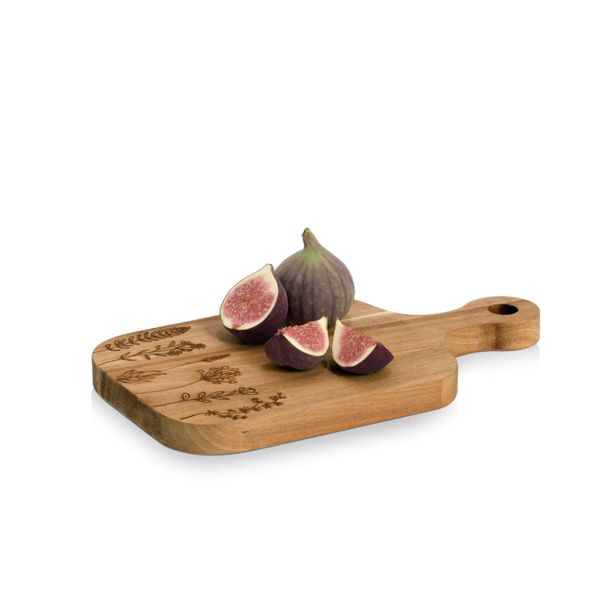 DESKA ZA REZANJE / SERVIRANJE Z ROČAJEM "WILDFLOWERS", AKACIJA FSC 100% SCS-COC-000256   30X17X2 CM